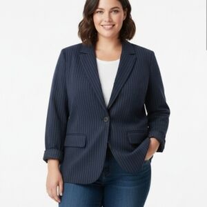 Lane Bryant  Women's Dark Blue Striped Blazer size 18